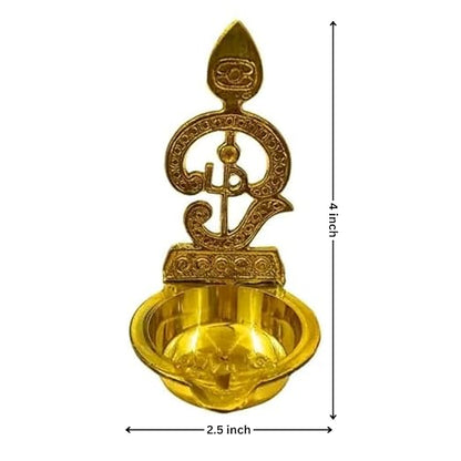 ஓம் முருகர் விளக்கு  Om Vel Diya in Brass