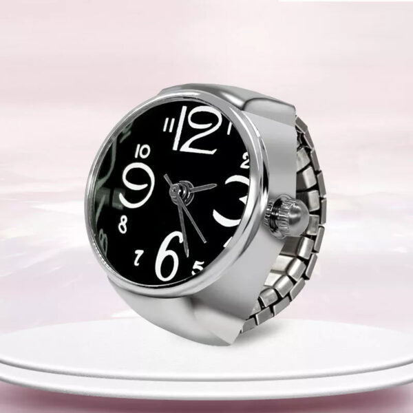 Stylish Silver Stretchable Ring watch Boys and Girls