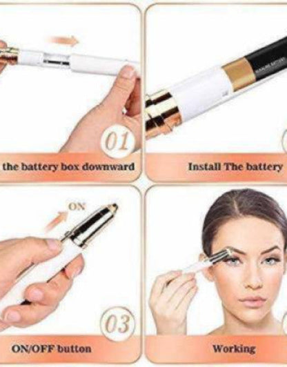 Painless Electric Eyebrow trimmer  with LED Light for Women