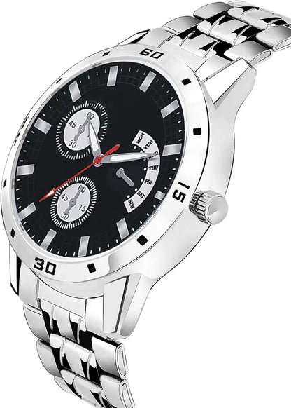 LATEST WATCH for BOYS WATCH with STAINLESS STRAPPED (Black&Blue&White)