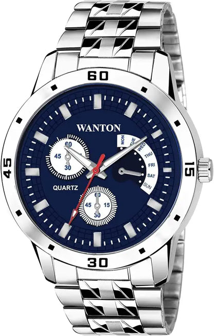 LATEST WATCH for BOYS WATCH with STAINLESS STRAPPED (Black&Blue&White)